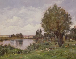 Escena rural del río, 1875